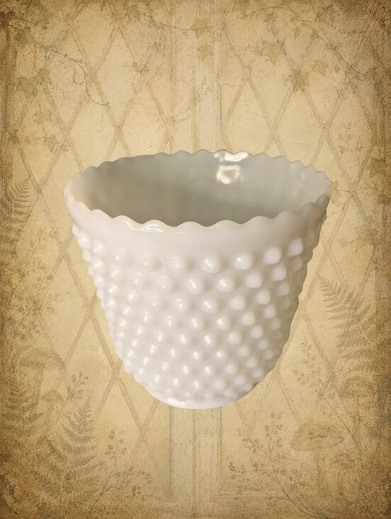 Other - Hobnail Milk Glass Planter 5"